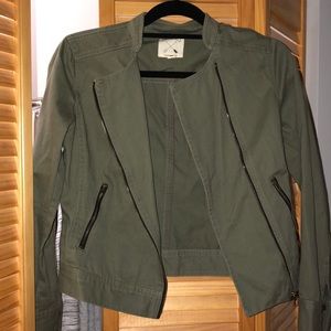 Dark green moto jacket